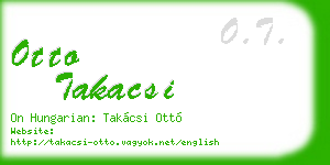 otto takacsi business card