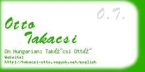 otto takacsi business card